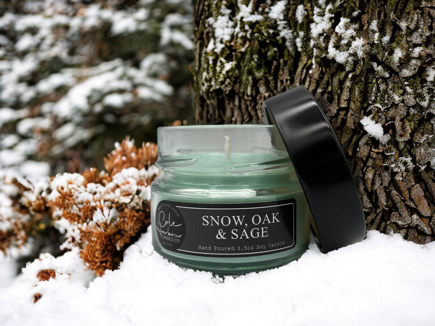 Snow, Oak & Sage Soy Candle