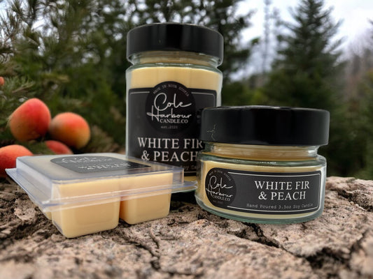 White Fir & Peach Soy Candle